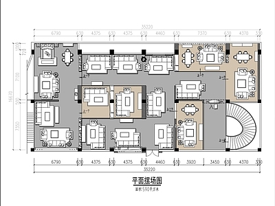 现代商场 品牌家具展厅 施工图