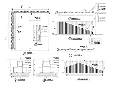 现代庭院 格栅 施工图