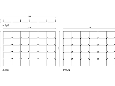幕墙结构 幕墙 幕墙 幕墙平面图 幕墙立面图 幕墙侧视图 施工图