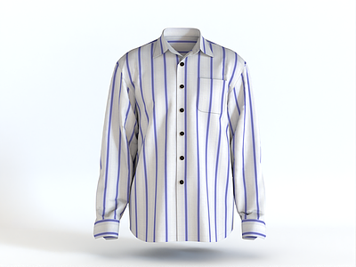 衣服 现代条纹衬衫 白色长袖衬衫 正装商务衬衫 休闲衬衫服装 舒适休闲服饰鞋帽