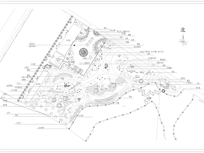 现代公园景观 园林公园 平面图 施工图