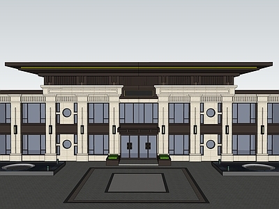 新中式其他公共建筑 大门