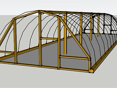 现代其他工业建筑 木架蔬菜大棚