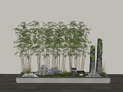 竹子 竹子 竹林 新中式景观小品 景观造景 景观石