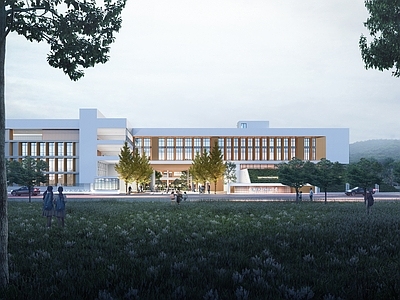 极简简约学校建筑 中小学平面图 中小学立面图 施工图
