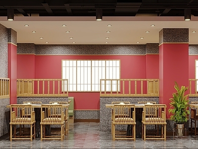 现代新中式其他餐饮空间 现代纸包鱼店 卡座 包厢