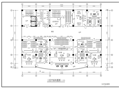 现代整体办公空间 法院办公楼装修图 施工图