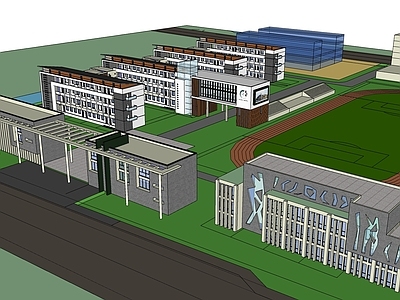 新中式学校建筑 新中式学校