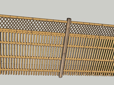 现代乡村庭院 竹制围栏