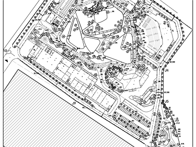 现代公园景观 工业园区核心区 园林工 施工图