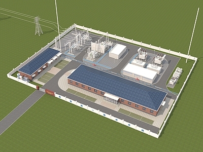 现代其他建筑外观 变电站