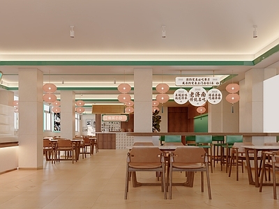 现代面馆 新中式餐饮面馆 餐饮大厅