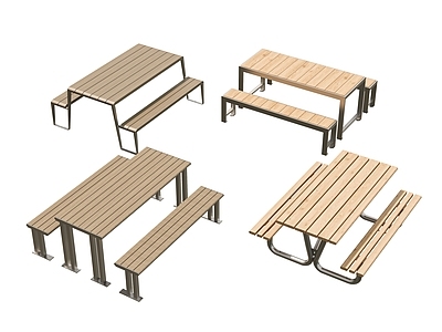 现代户外桌椅 户外 户外椅 公园桌椅 座椅 防腐木桌椅