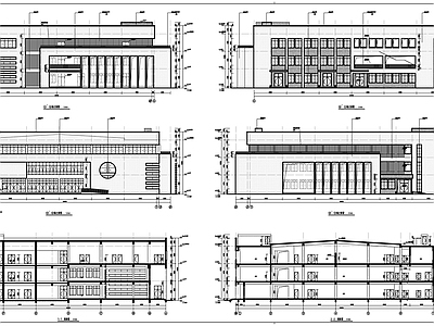 现代其他公共建筑 教职工学生食堂 800人大型食堂 食堂建 施工图