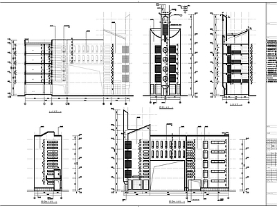 现代学校建筑 高校教学楼建施 施工图