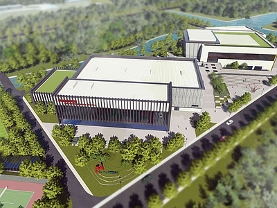 现代其他公共建筑 现代艺术体育中心 文化艺术中心建筑 文化艺术中心规划
