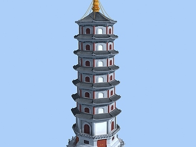 中式古建 塔 文峰塔