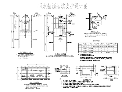 混凝土结构 设计院参考图 箱涵检查井结构 基坑临时支护 基坑回填 施工图