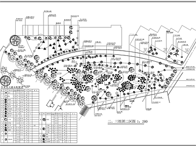 现代公园景观 重庆某公园植物 种植设 施工图