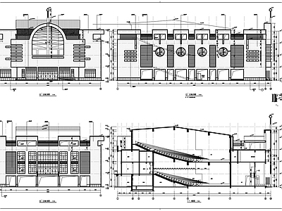 现代学校建筑 高校艺术楼建施 施工图