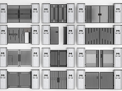 现代其他门 别墅大门 院落大门 庭院门