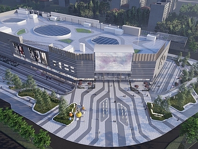 现代广场 商业广场 施工图