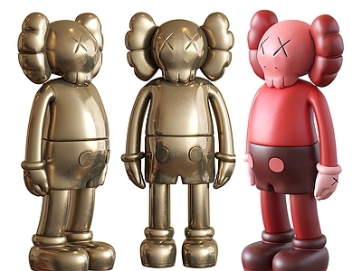 现代意式雕塑摆件 kaws 公仔雕塑 潮玩公仔 艺术品