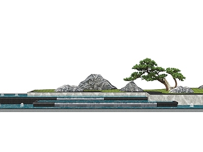 现代水景 跌水 叠水 喷泉 镜面水景