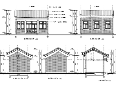 中式四合院 四合院 建筑 施工图