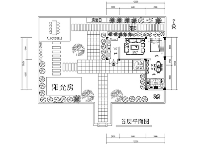 法式别墅建筑 别墅平面布局图 立面图 效果图 施工图