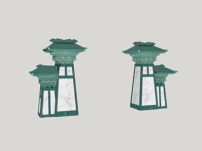 中式古建筑 中式美陈 古代阙楼 阙楼 影视阙楼 古建筑