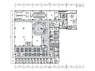 现代整体办公空间 大型办公室室内 办公室整体空间 厂区办公室 办公区展厅 开放式办公区 施工图