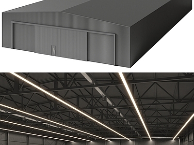 现代厂房 厂房鸟瞰 展厅 工厂 厂房