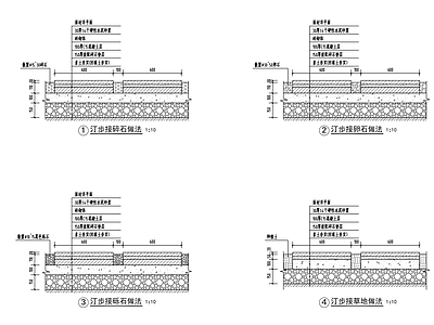 现代庭院 汀步做法 施工图