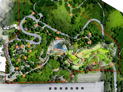 现代公园景观 山地项目 施工图