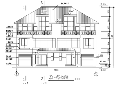 现代别墅建筑 独栋别墅 建筑 施工图