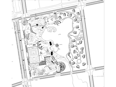 现代公园景观 城市公园 施工图