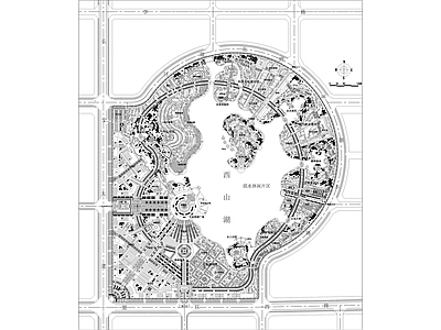 现代公园景观 公园 施工图