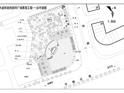 现代广场 纪念广场 感恩广场 施工图