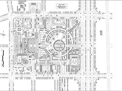 现代广场 行政中心广场 施工图