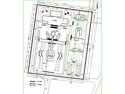 现代广场 办公楼前广场 升旗广场 施工图