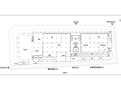现代行政机构建筑 政府体育馆 施工图