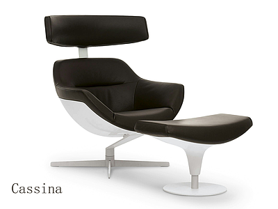 现代极简躺椅 cassina 躺椅沙发脚蹬组合