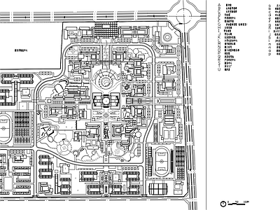 现代学校建筑 西安石油大学 校园规划 施工图