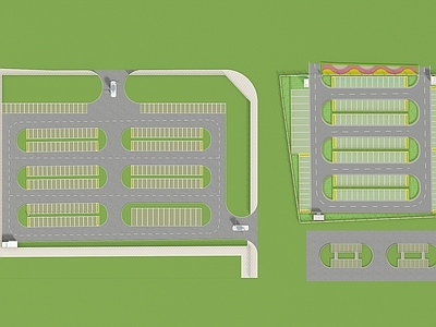 现代户外停车场 现代户外停车场 停车场