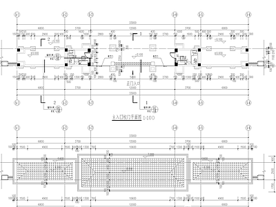 现代学校建筑 大与围墙 施工图