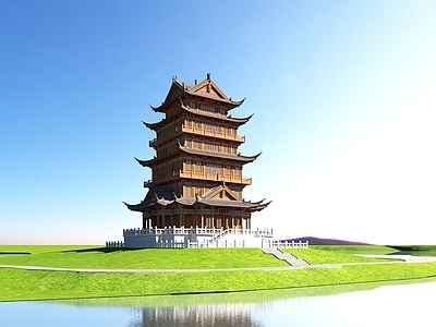 中式古建 古建高楼