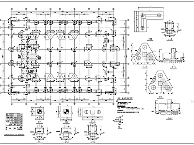 混凝土结构 高校艺术楼结施图 施工图