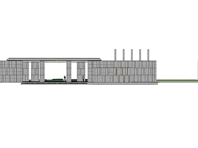 现代小区景观 景墙入口 入口大门 户外健身区