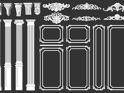 欧式法式柱子 欧式柱子 欧式柱头 欧式窗框 欧式雕花